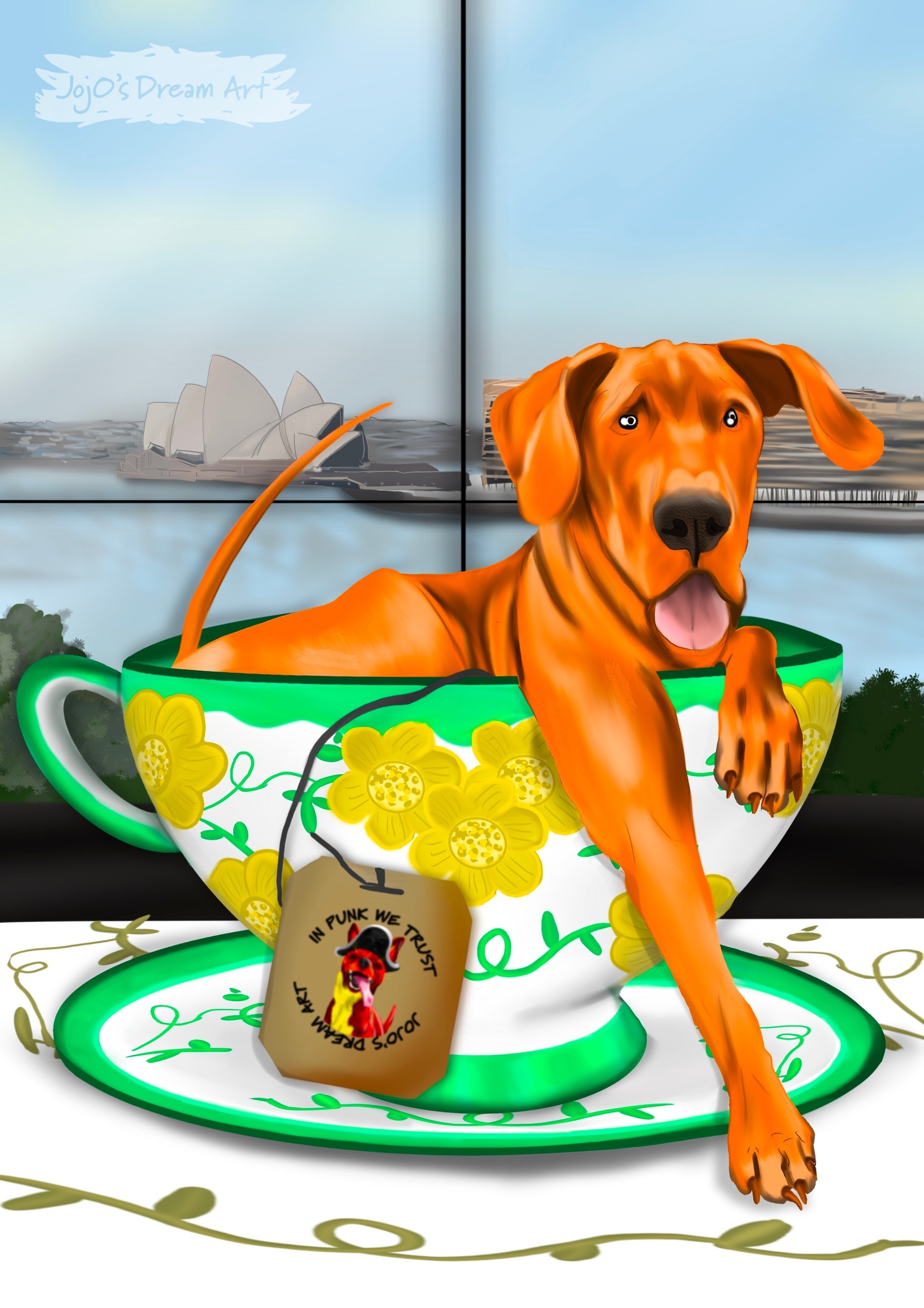 Bean the Tea Cup Great Dane