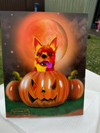 Pumpkin Punk metal canvas print