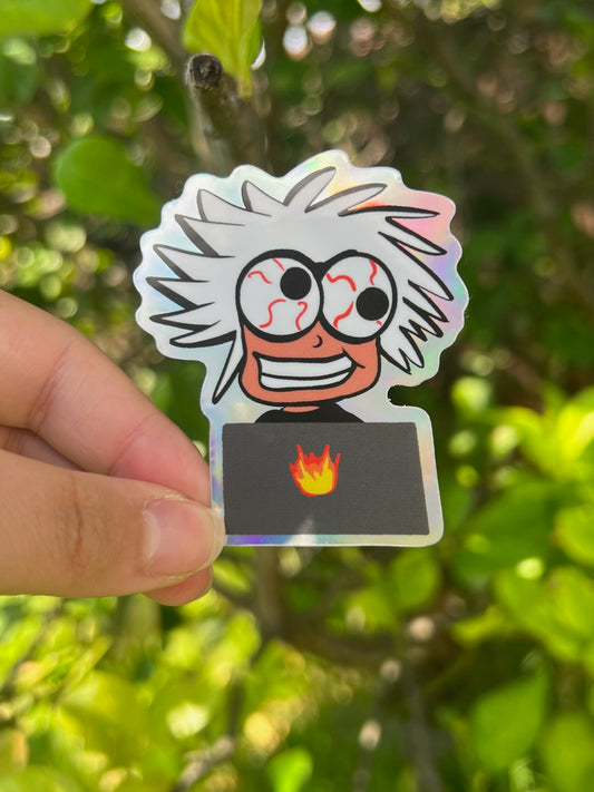 Creatively Burnt Out Holographic Sticker