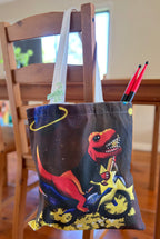 Rex the Space Dinosaur Canvas Tote Bag! (Dinostar)