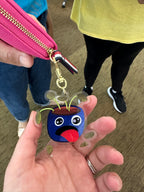 Pot Plant Acrylic Keychain on a handbag, customer photo 