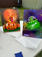 Pumpkin Punk metal canvas print