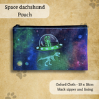 Dachshund Stella The Space Dog abducting Dinosaur Bones Pouch