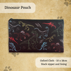Pencil Case/Pouch featuring Design of T-rex, Velociraptor's, stegosaurus