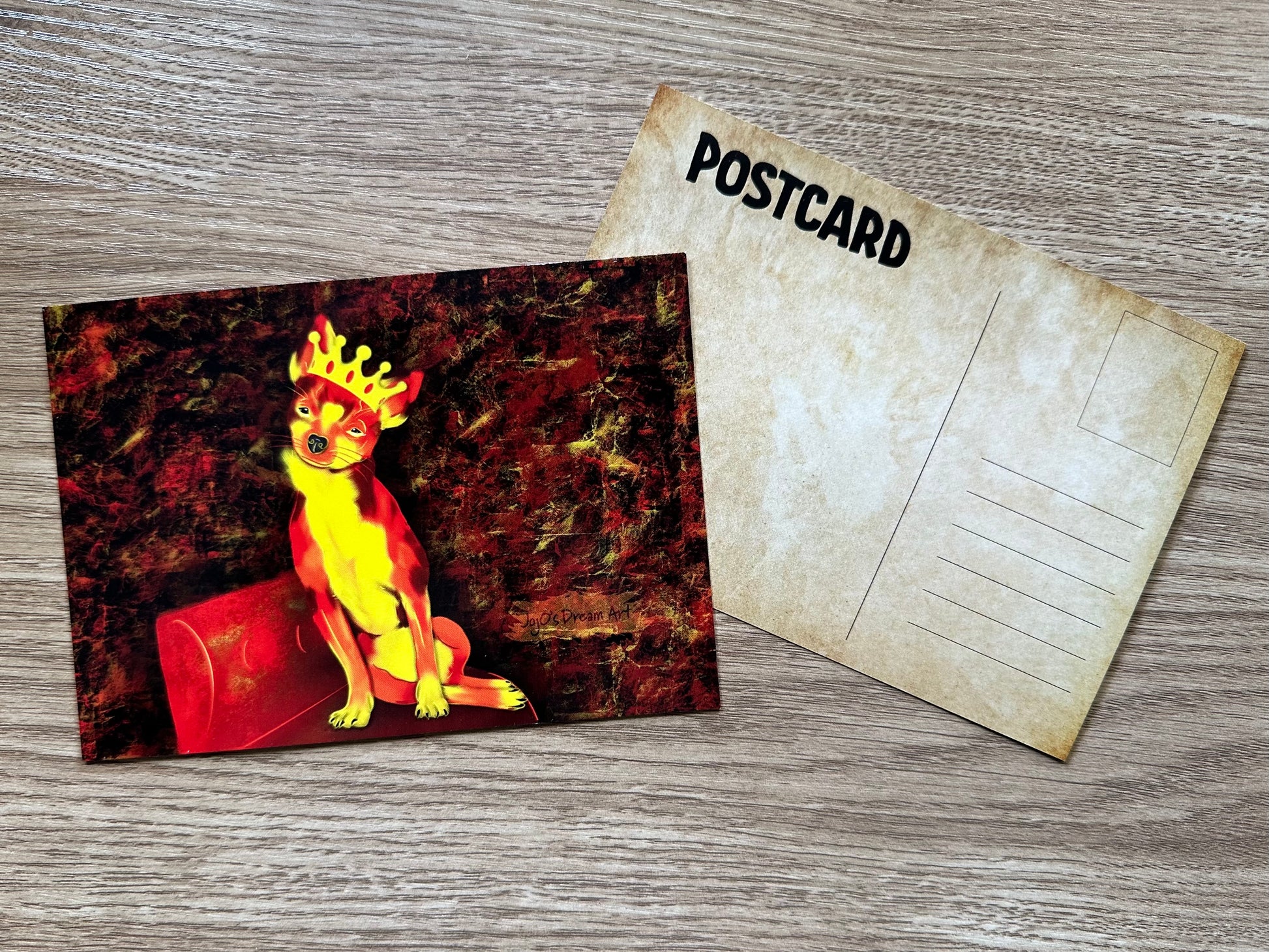 Fire Chihuahua postcard