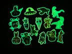 Velociraptor Dinosaur Glow in the Dark Sticker