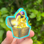 Golden Treasure Dog Glow in the dark Sticker Outdoor