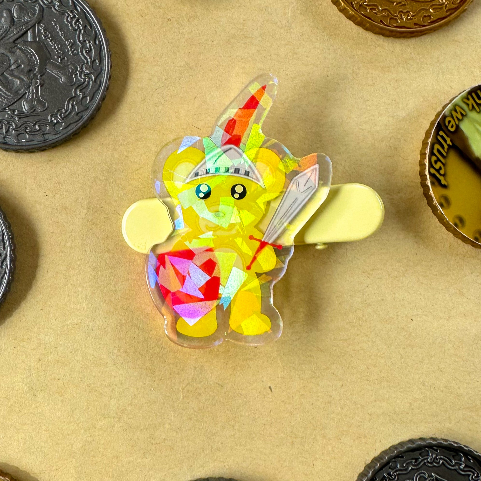 The Shining Knight 2" Holographic Acrylic Clip