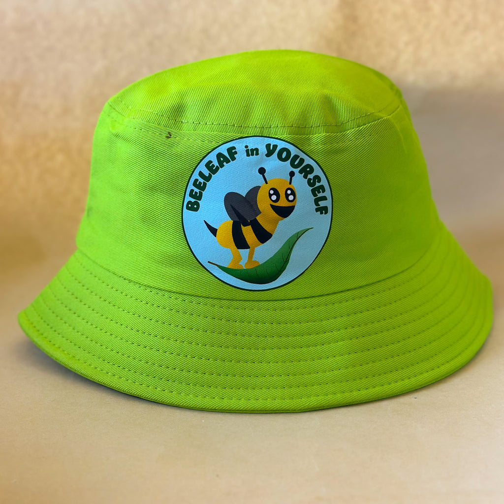 "Beeleaf in yourself" Adult Bucket Hats