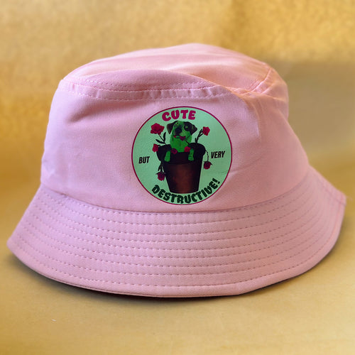 "Cute but very destructive" Pot Plant Flash Adult Bucket Hats