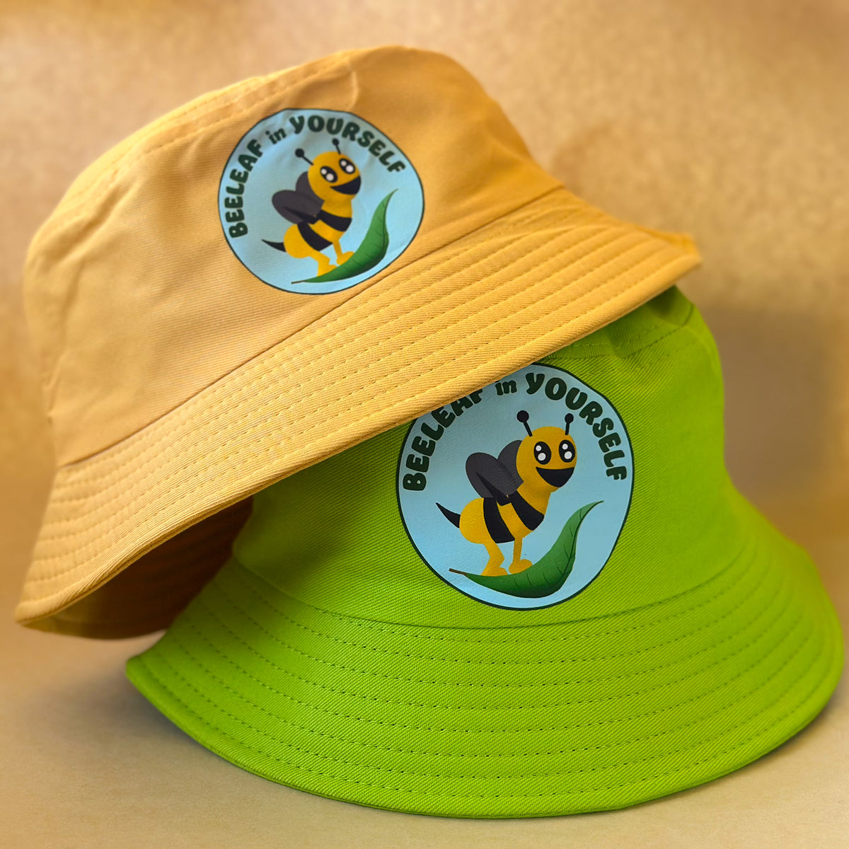 "Beeleaf in yourself" Adult Bucket Hats