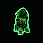 Thomas the Goth Bulldog Glow in the Dark Sticker