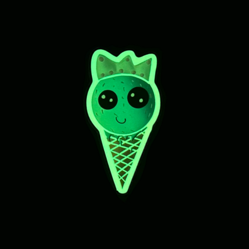 Bubble Gum Ice Cream Princess Glow in the Dark Sticker