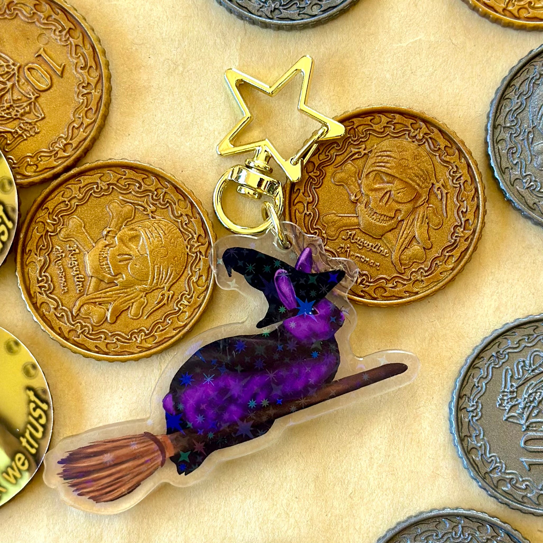 Witch Bunny Acrylic Keychain