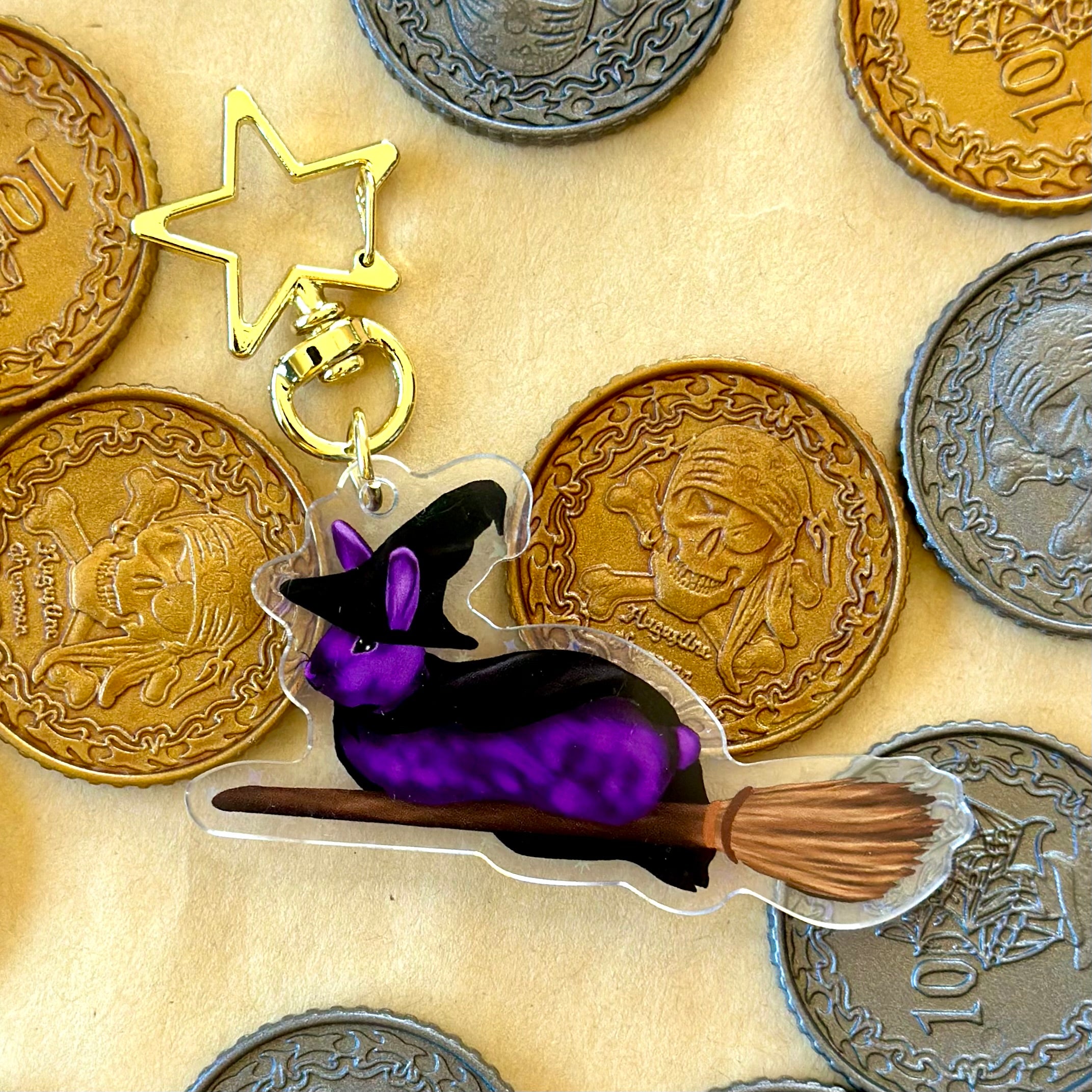Witch Bunny Acrylic Keychain