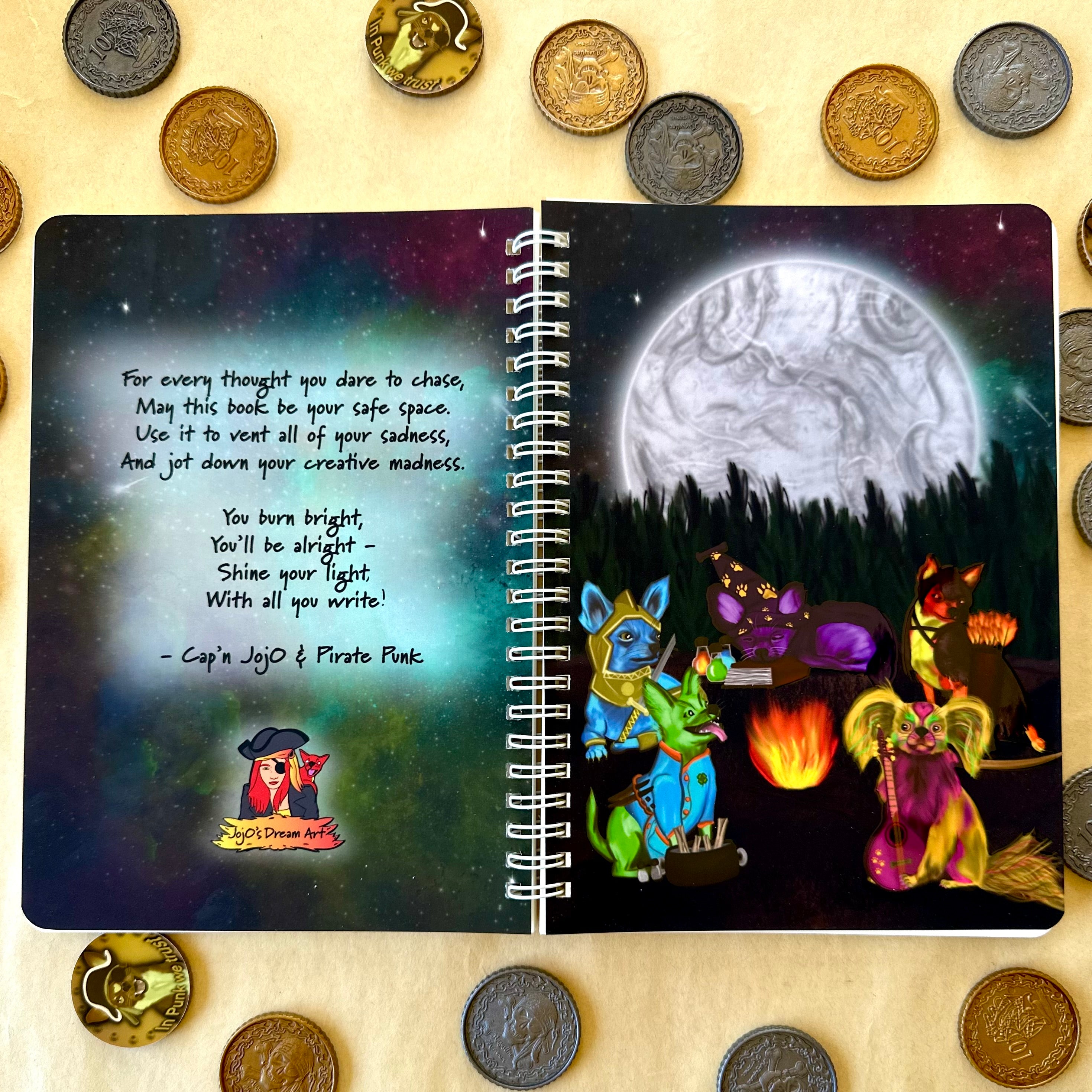 Tale of the Twilight Tails A5 Spiral Raised UV Notebook