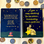 Shooting Star Bunny Foil A5 Spiral Notebook