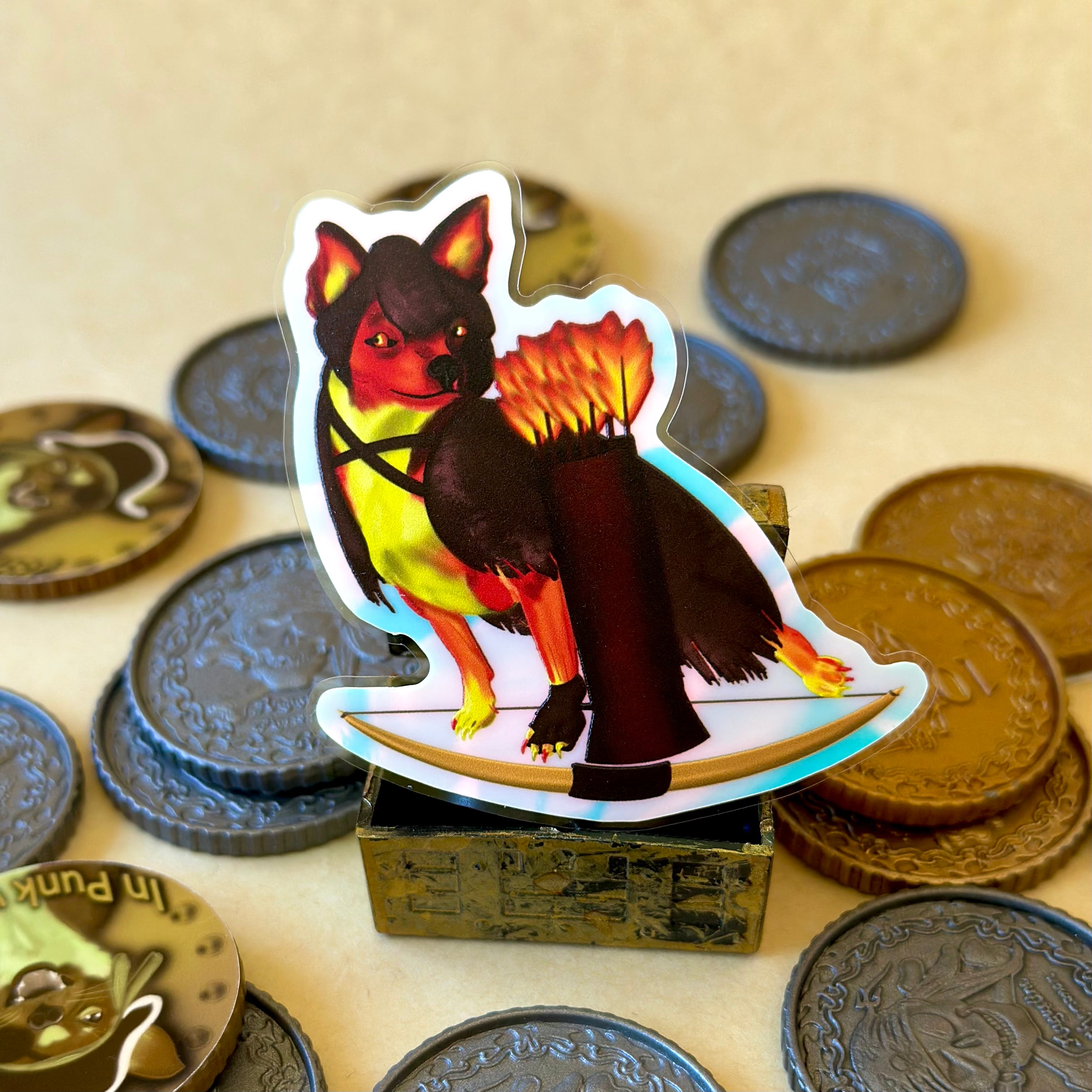 Punk the Rogue Glow in the Dark Sticker - Tales of the Twilight Tailes Fantasy Chihuahua's