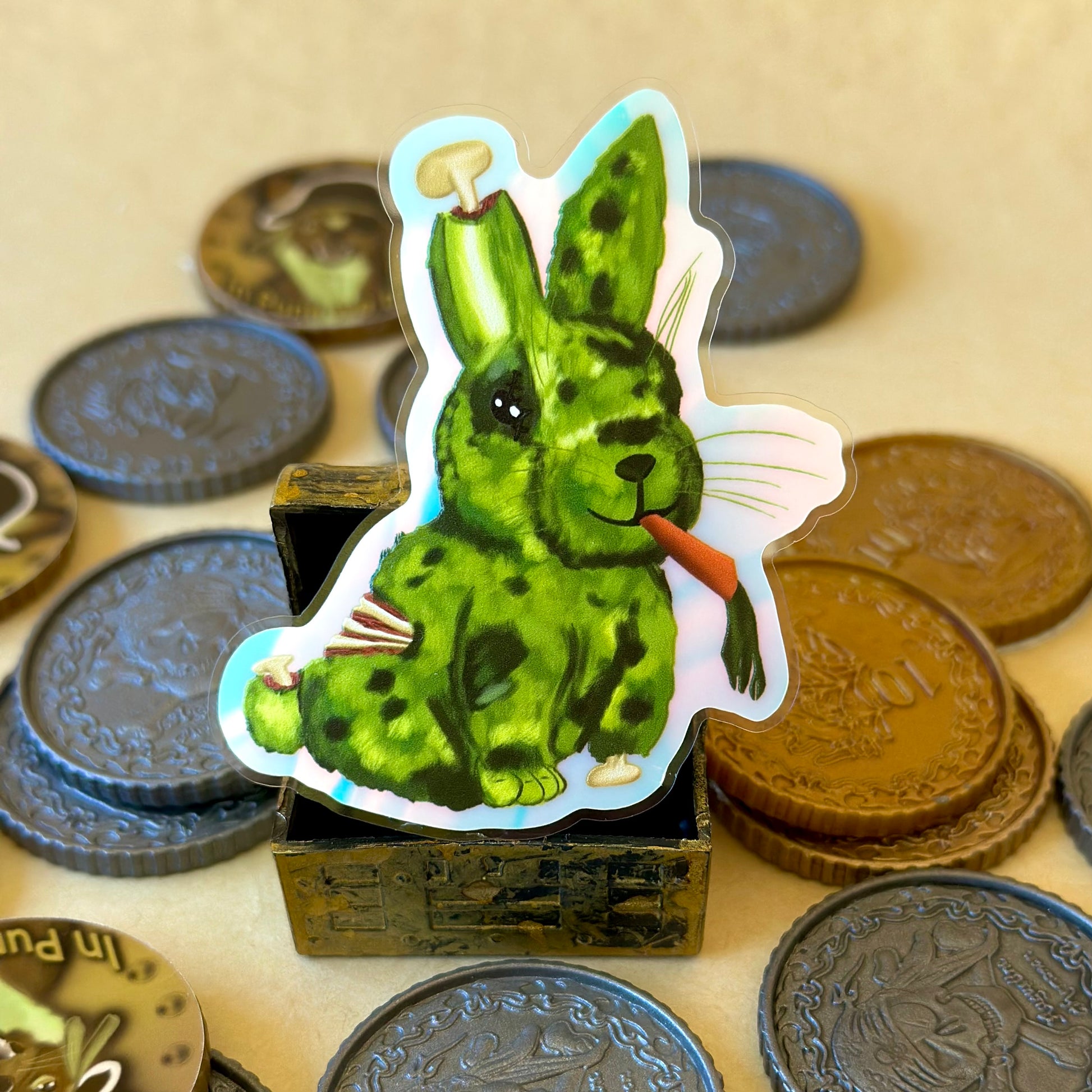 Zombie Bunny Glow in the Dark Sticker