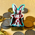 Vampire Bunny Glow in the Dark Sticker