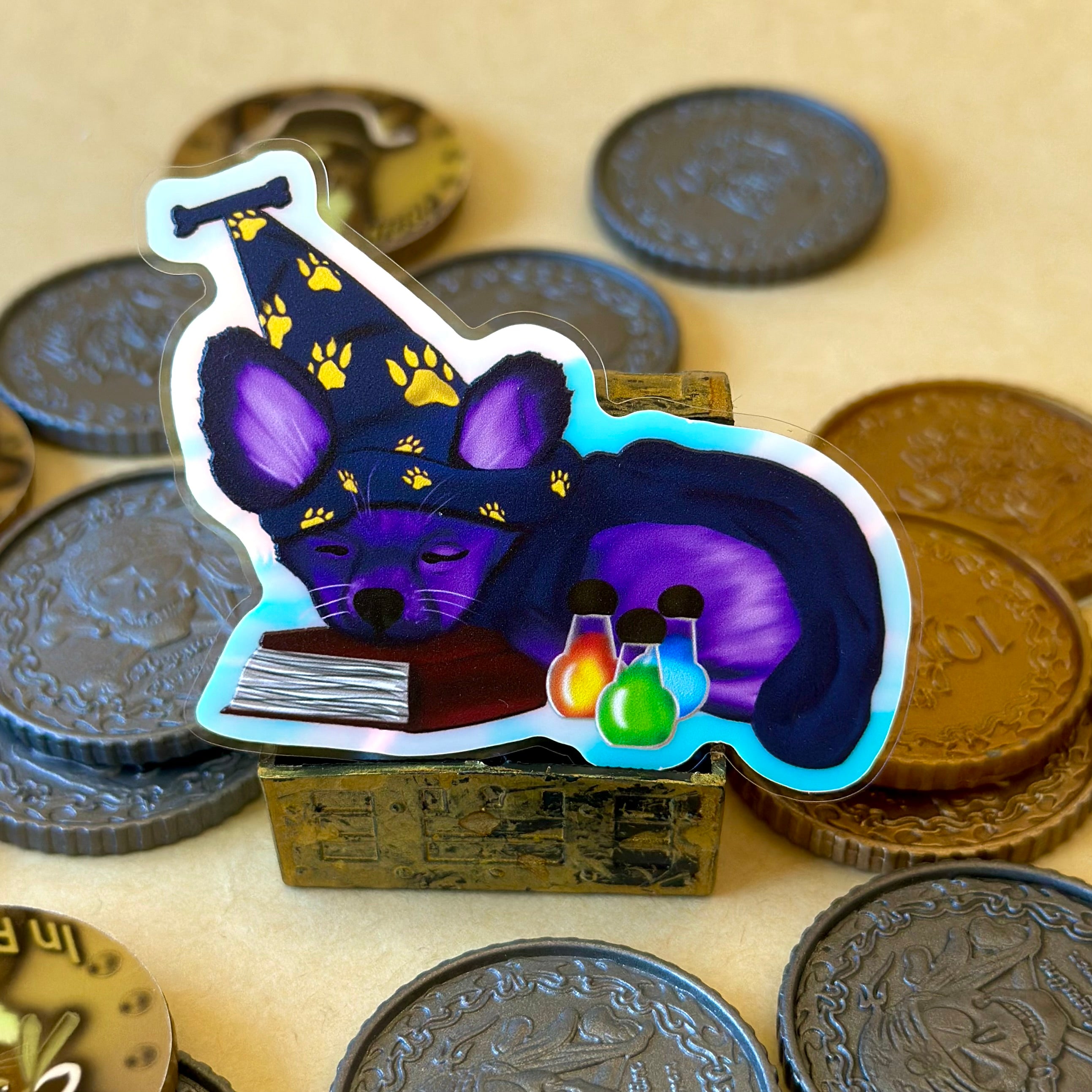 Gale the Wizard Glow in the Dark Sticker -  Tales of the Twilight Tailes Fantasy Chihuahua's