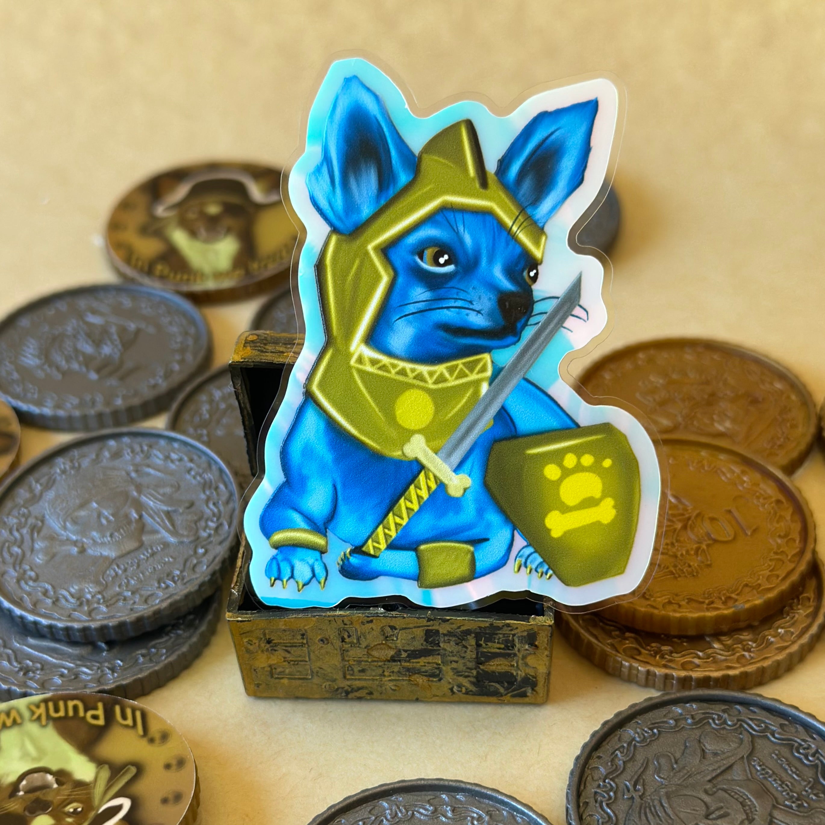 Sir Wawa if Chi Glow in the Dark Sticker - Tales of the Twilight Tailes Fantasy Chihuahua's