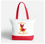 "I’d rather be with my dog" Chihuahua Large Tote Bag