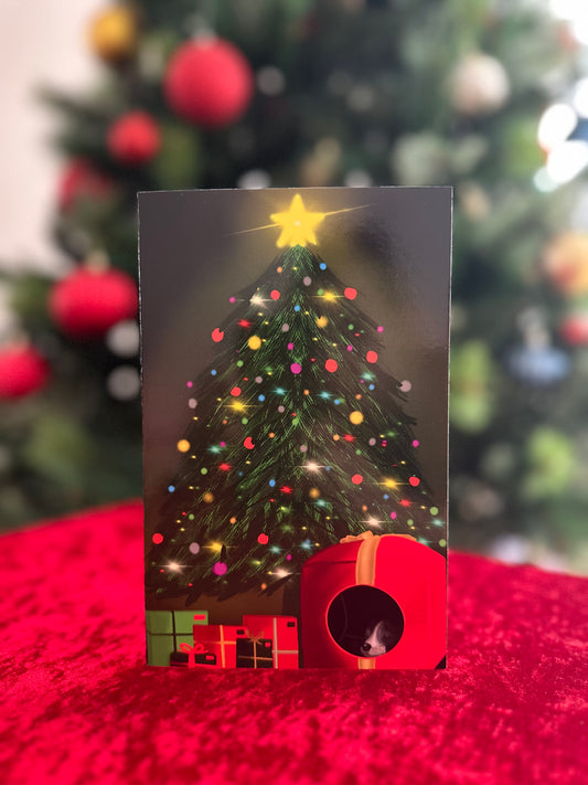 Christmas Tree Pet Present Card