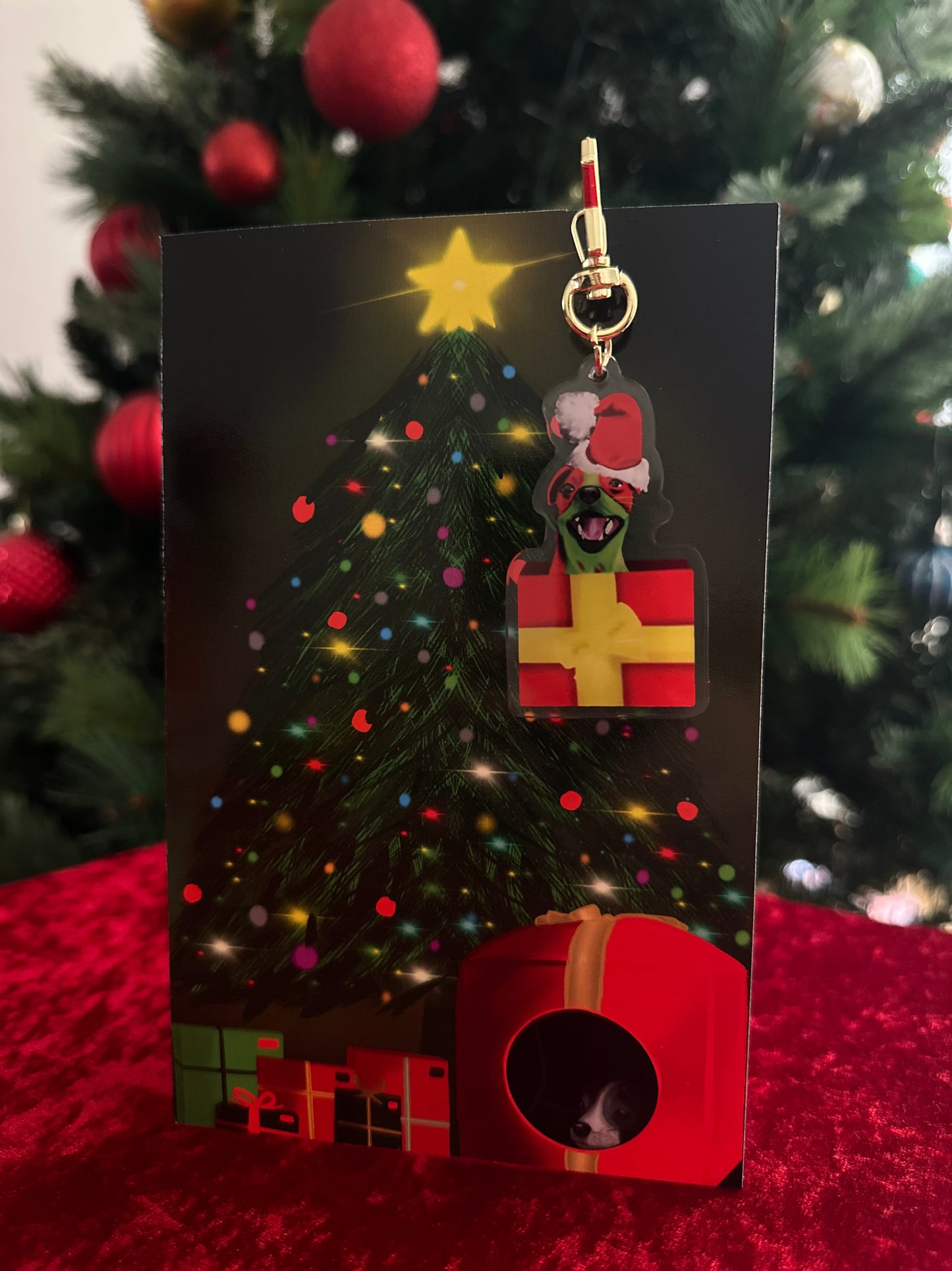 Christmas Tree Pet Present Card