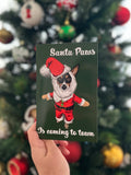 Jack Russell Santa Paws Christmas Card