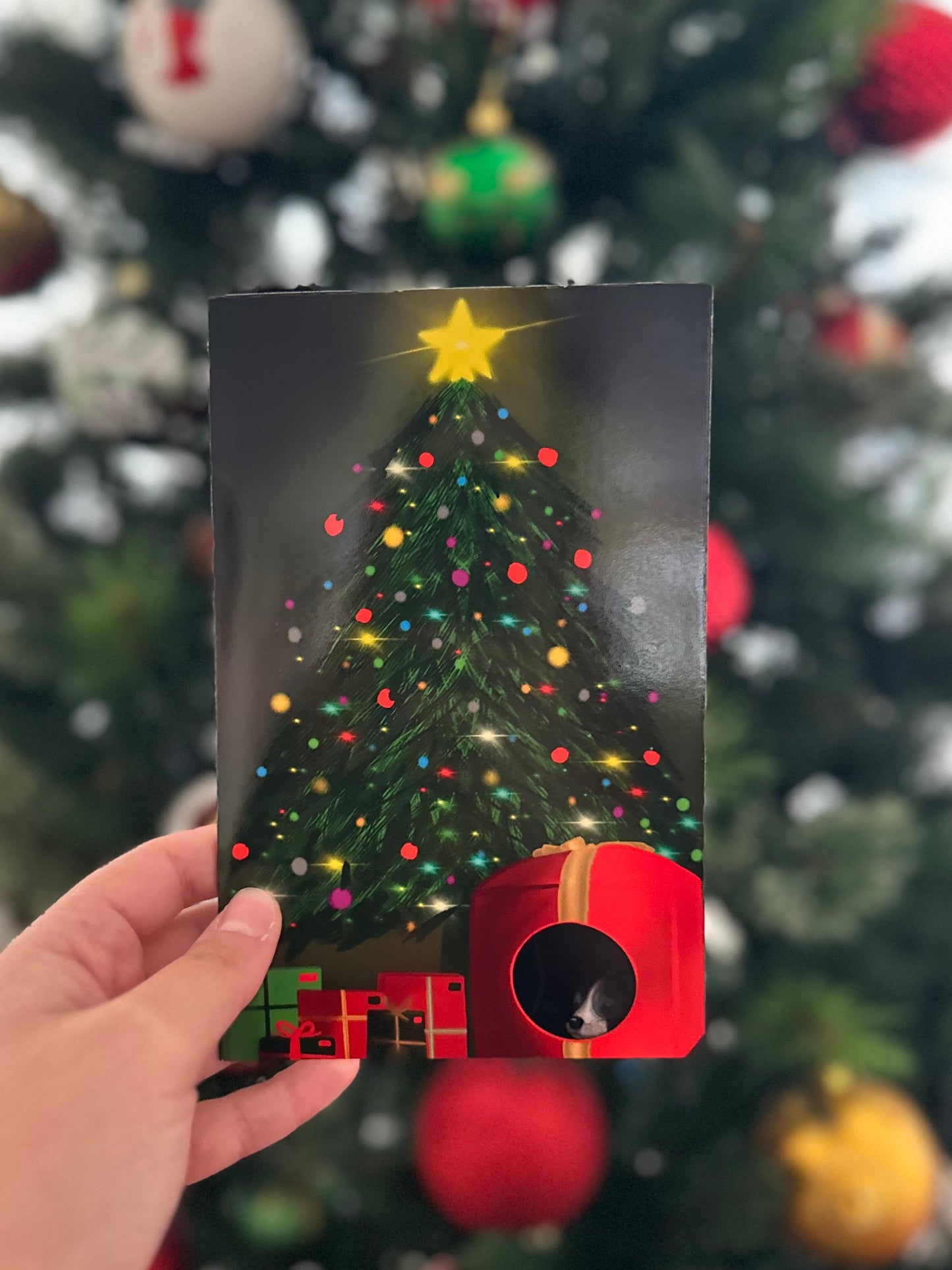 Christmas Tree Pet Present Card