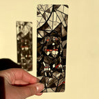 Thomas the Gothic Bulldog Stained Glass Inspired Transparent Bookmark