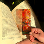 Pumpkin Punk Stained Glass Inspired Transparent Bookmark