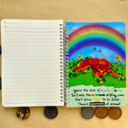 Punk looking for Clover's Green Foil A5 Spiral Notebook