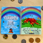 Punk looking for Clover's Green Foil A5 Spiral Notebook