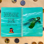 Taco the Turtle Green Foil A5 Spiral Notebook