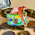 Bean the Teacup Great Dane Holographic Sticker