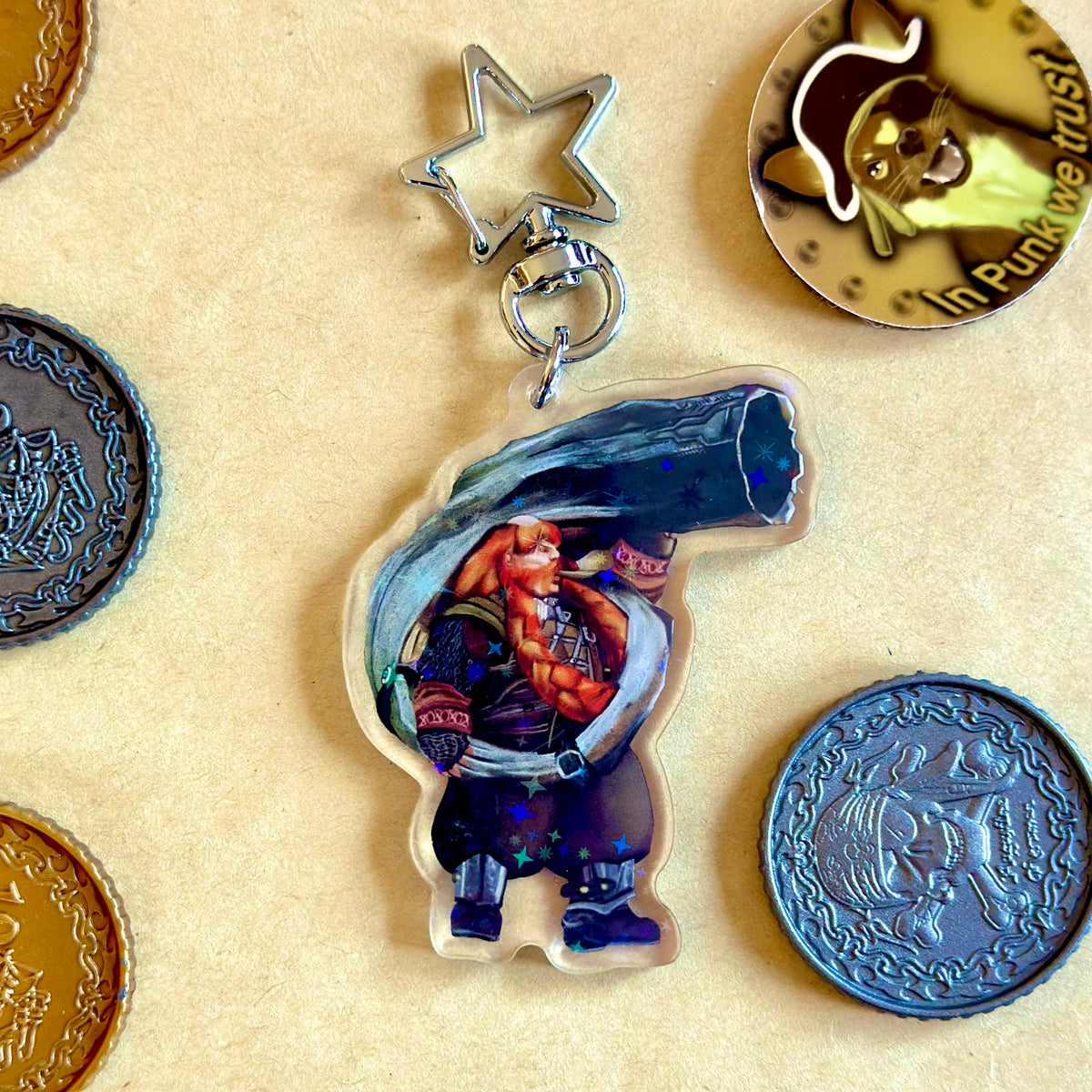 Bombur Holographic Signed keychain