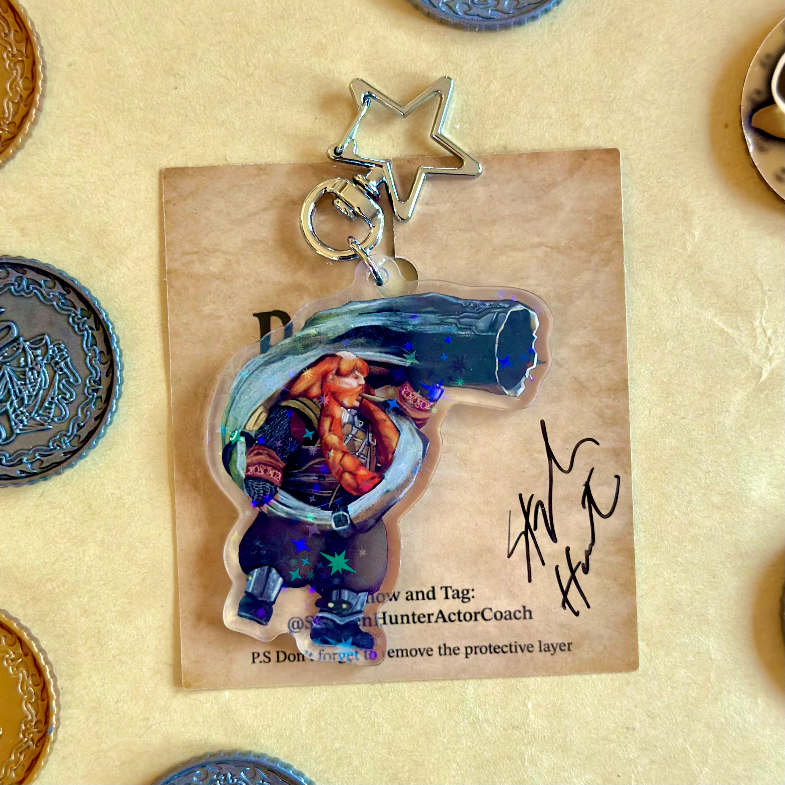 Bombur Holographic Signed keychain