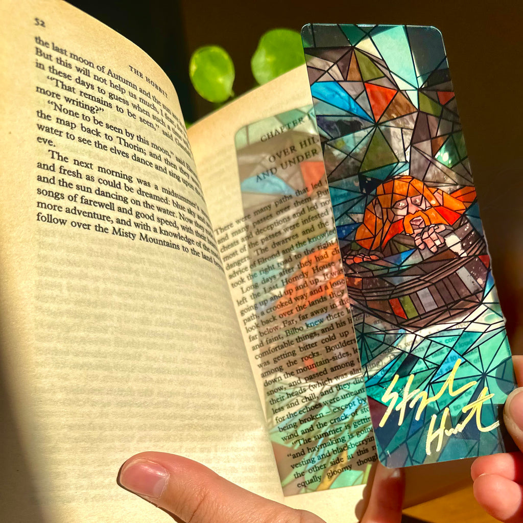 Bombur Signed Stained Glass Style Bookmark!