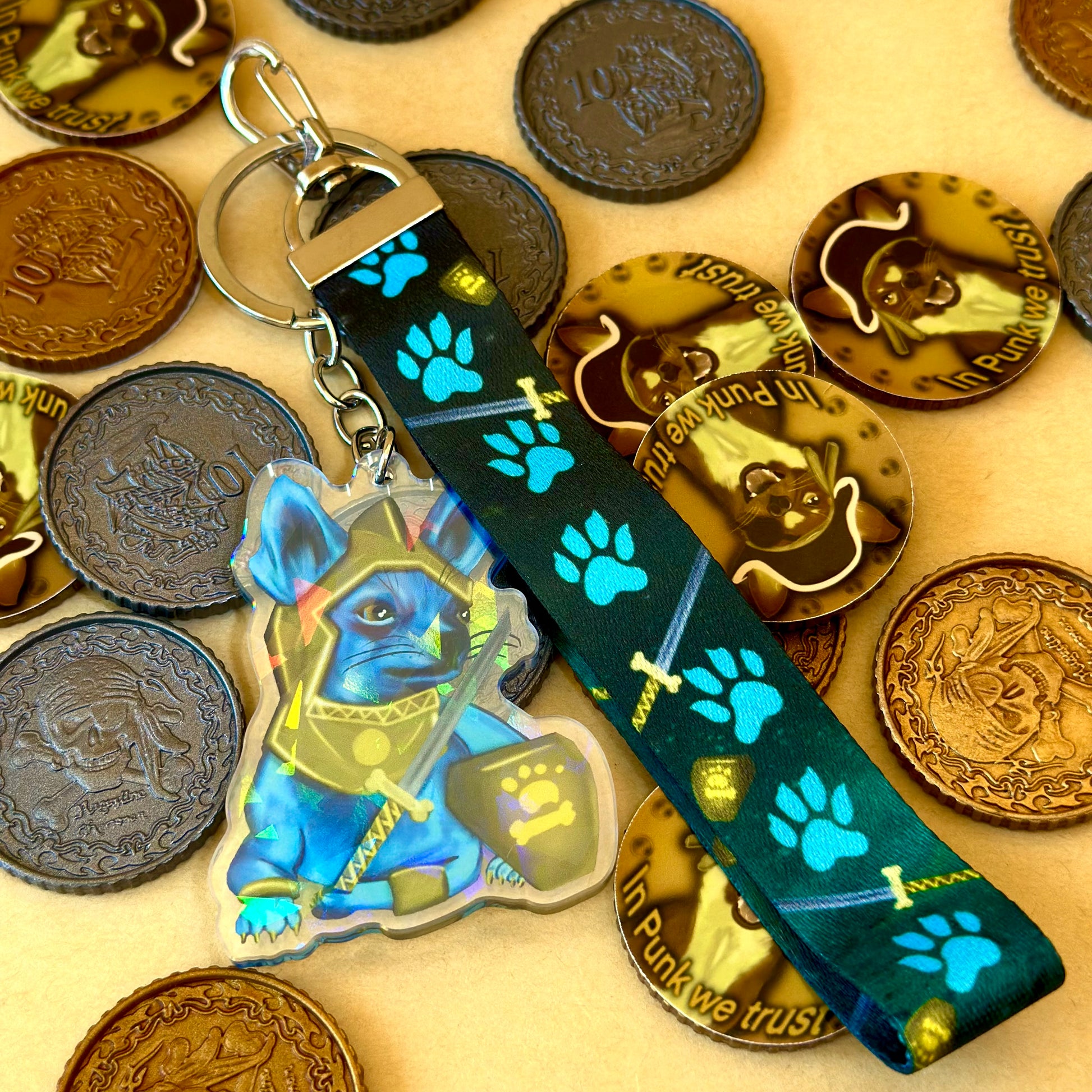 Sir Wawa of Chi the Paladin Lanyard with Acrylic Charm - Tales of the Twilight Tailes Fantasy Chihuahua's