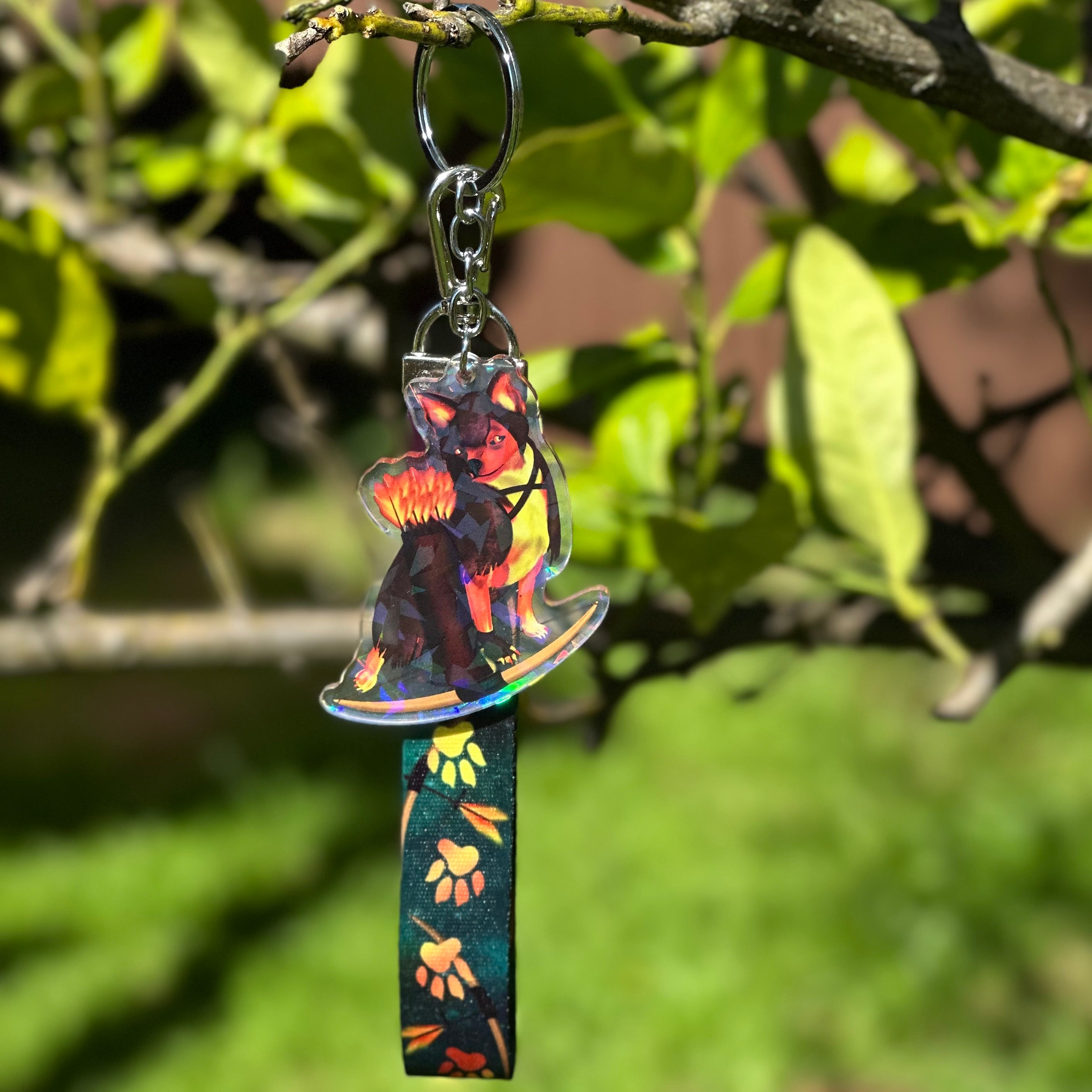 Punk the Rogue Lanyard with Acrylic Charm - Tales of the Twilight Tailes Fantasy Chihuahua's