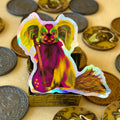 Rocky the Bard Holographic Sticker - Tales of the Twilight Tailes Fantasy Chihuahua's