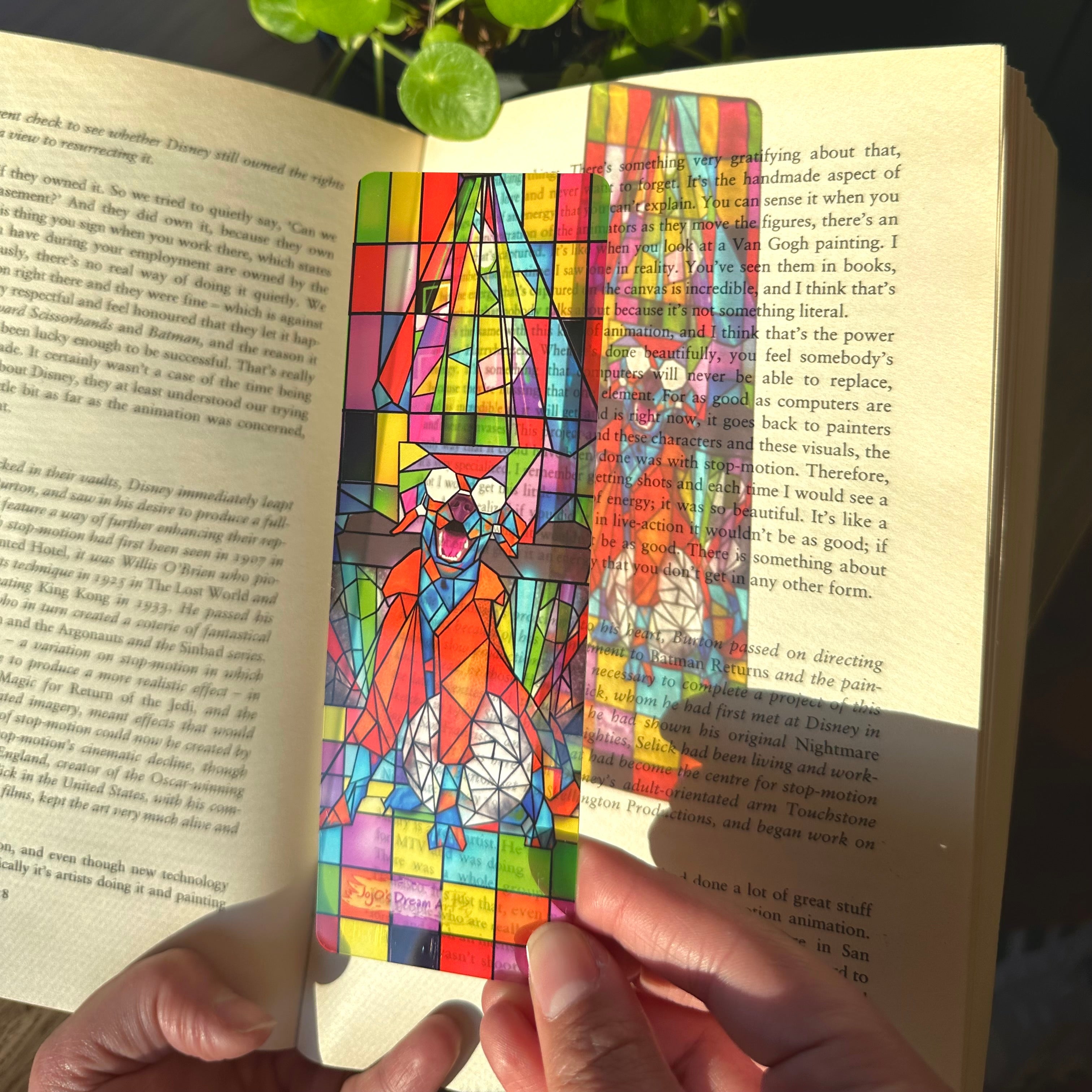 Dash the Dancing Dalmatian Stained Glass Inspired Transparent Bookmark