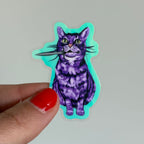 Rosie Knife Kitty Glow in the Dark Sticker