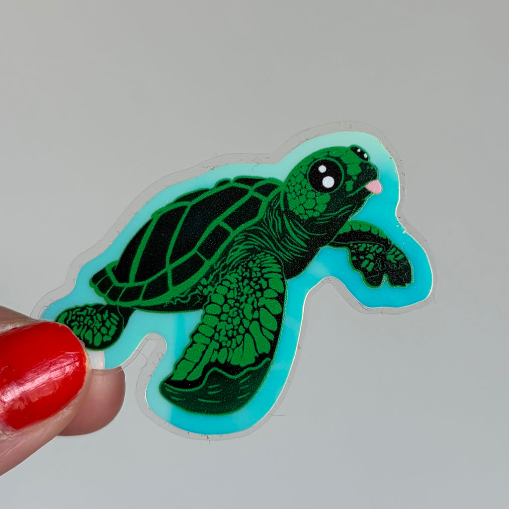 Taco the Sea Turtle Glow in the Dark Sticker