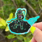 Falling Astronaut Glow in the Dark Sticker