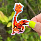 Pyroraptor Dinosaur Holographic Sticker