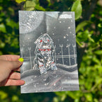 Thomas the Gothic Bulldog A5 Foil Art Print