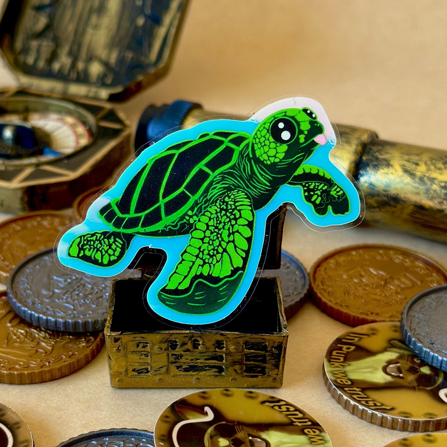 Taco the Sea Turtle Glow in the Dark Sticker